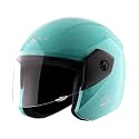 Vega Junior Buds ISI Certified Lightweight Open Face Helmet for Kids/Youth/Women /with Clear Visor(Mint, Size:XS)
