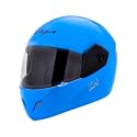 Vega Junior Buds ISI Certified Lightweight Full Face Helmet for Kids/Youth/Women /with Clear Visor(Blue, Size:XS)