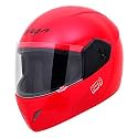 Vega Junior Buds ISI Certified Lightweight Full Face Helmet for Kids/Youth/Women /with Clear Visor(Red, Size:XS)