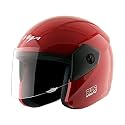Vega Junior Buds ISI Certified Lightweight Open Face Helmet for Kids/Youth/Women /with Clear Visor(Red, Size:XS)