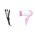 VEGA K-Glam Advanced 3 In 1 Hair Styler With Adjustable Temperature &amp; Heat Protection Covers- Straightener, Curler &amp; Crimper (VHSCC-04), Rose Gold