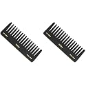 Vega Large Shampoo Hair Comb,Handmade, (India's No.1* Hair Comb Brand) For Men and Women, Black, (HMBC-406) (Pack of 2)