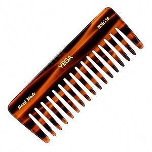 vega handcrafted large shampoo comb for men amp women detangling daily grooming  made from cellulose acetate non-petroleum based material from plant india39s no1 hair comb brand hmc-30