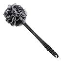 Vega Luxury Black Bath Brush with Long Handle | Ultra Soft & Firm Bristles | Body Scrubber for Dead Skin Removal, Back & Full Body Cleaning | Exfoliating Back Bath Brush for Men & Women (BA-1/8)
