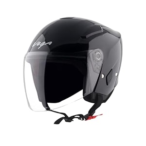vega orion open face motorcycle helmet with lightweight shell shock absorbing liner comfortable interior ventilated fit durable build and trendy anthracite finish anthracite-l