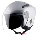 Vega Orion Open Face Motorcycle Helmet with Lightweight Shell, Shock Absorbing Liner, Comfortable Interior, Ventilated Fit, Durable Build, and Trendy Anthracite Finish Anthracite-L