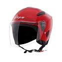 Vega Orion Open Face Motorcycle Helmet with Lightweight Shell, Shock Absorbing Liner, Comfortable Interior, Ventilated Fit, Durable Build, and Trendy Red Finish Red-L