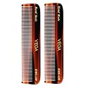 VEGA Handcrafted Pocket Hair Combfor Men &amp; Women, Detangling, Daily Grooming | Made from Cellulose Acetate Non-petroleum Based Material from Plant, Set of 2, (India's No.1* Hair Comb Brand, VC2HMC-120)