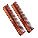 Vega Handcrafted Pocket Hair Combfor Men & Women, Detangling, Daily Grooming | Made from Cellulose Acetate Non-petroleum Based Material from Plant, Set of 2, (India's No.1* Hair Comb Brand, VC2HMC-11)