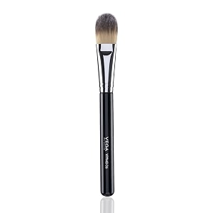 vega professional foundation brush finest quality bristles copper ferrule wooden handle