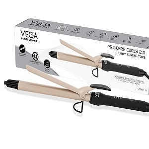 vega professional hair curler pro cera curls 20 25mm ceramic curling tong professional curling iron for loose curls amp beach waves fast heating adjustable temperature salon finish vpmct-13