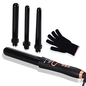 vega professional pro curl master multi tong hair curler for women hair styler with 4 tourmaline ceramic barrels lcd display amp 60c-220c temperature control tight amp loose curls salon use vppct-09