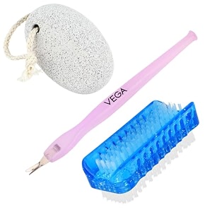 vega pumice stonenail brushcuticle trimmer amp pusher 3 pieces