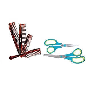 vega set of 4 hand made comb amp vega scissor set color may vary set of 2