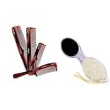 Vega Set of 4 Hand Made Comb &amp; VEGA 4 In 1 Foot Pedicure Brush, Pumice Stone, Scrubber &amp; File For Soft Care