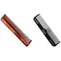 Vega Tortoise Shell Pattern Pocket Comb, Brown &amp; Vega Pocket Comb, black, 20 g