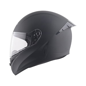 vega voyager full face motorcycle helmet with lightweight shell shock absorbing liner comfortable interior ventilated fit aerodynamic build and trendy dull black finish dull black-l