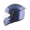 Vega Voyager Full Face Motorcycle Helmet with Lightweight Shell, Shock Absorbing Liner, Comfortable Interior, Ventilated Fit, Aerodynamic Build, and Trendy Blue Finish Blue-L