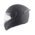 Vega Voyager Full Face Motorcycle Helmet with Lightweight Shell, Shock Absorbing Liner, Comfortable Interior, Ventilated Fit, Aerodynamic Build, and Trendy Dull Black Finish Dull Black-L