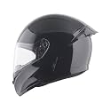 Vega Voyager Full Face Motorcycle Helmet with Lightweight Shell, Shock Absorbing Liner, Comfortable Interior, Ventilated Fit, Aerodynamic Build, and Trendy Black Finish Black-L
