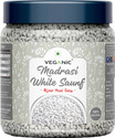 Veganic Madrasi White Saunf | Sweet White Fennel | Madrasi Saunf Mukhwas After Meal Mouth Fresheners | Peppermint Coated Fennel Seeds | Thandai Mint Saunf Mint Mouth Freshener (250 g)