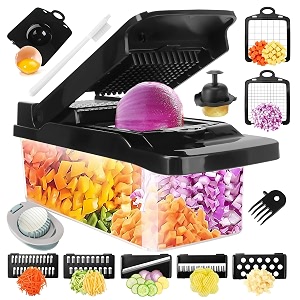 vegetable chopper vegetable cutter mandoline vegetable slicer - veggie onion potato salad food chopper manual-veg chopper and dicerjulienner- kitchen tools amp gadgets includes a free egg slicer