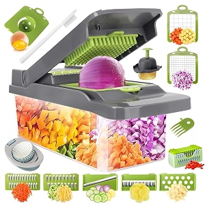 vegetable chopper vegetable cutter mandoline vegetable slicer - veggie onion potato salad food chopper manual-veg chopper and dicerjulienner- kitchen tools amp gadgets includes a free egg slicer