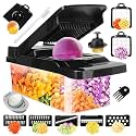 Vegetable Chopper Vegetable Cutter Mandoline Vegetable Slicer - Veggie Onion Potato Salad Food Chopper Manual-Veg Chopper and Dicer/Julienner- Kitchen Tools &amp; Gadgets, Includes a Free Egg Slicer.