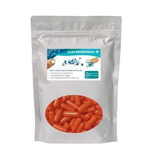 vegetarian empty capsules pack of 1000 orange size 0 500 mg