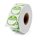 Vegetarian Food Labels, 1" Dot Blank Sticker Labels 1000 pcs