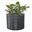 Vego garden 32" Tall 42" Round Raised Garden Bed Raised Bed Planter Box for Vegetables Flowers Patio-Modern Gray