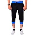 VEGO Mens Cotton Cuff or Grip Three by Fourth, 3/4, Capri, Three Quarter