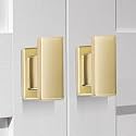 VEHCIL 10 Pack Square Brushed Gold Cabinet Knobs,Single Hole Cabinet Handles Gold Knobs for Cabinets and Drawers Cupboard Closet Bathroom Dresser Hardware,Solid Zinc Alloy