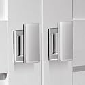VEHCIL 10 Pack Square Cabinet Knobs Brushed Nickel, Single Hole Silver Kitchen Cabinet Knob Cabinet Handles Hardware for Cupboard Closet Bathroom Dresser Drawer Knobs, Solid Zinc Alloy