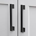 VEHCIL 10 Pack Square Matte Black Cabinet Pulls, 7 Inch(178mm) Hole Centers Kitchen Cabinet Handles Drawer Pulls Kitchen Hardware for Cabinets,Cupboard Closet Bathroom Dresser, Solid Zinc Alloy