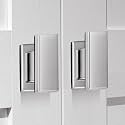 VEHCIL 20 Pack Square Cabinet Knobs Brushed Nickel, Single Hole Silver Kitchen Cabinet Handles Hardware for Cupboard Closet Bathroom Dresser Drawer Knobs, Solid Zinc Alloy