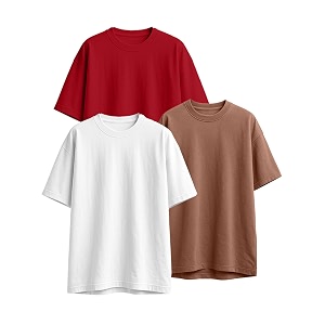 Veirdo 100 Pure Cotton Drop Shoulder Oversized