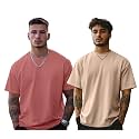 Veirdo 100 Pure Cotton Oversized Solid T-Shirt
