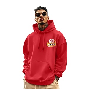 Veirdo Cotton Poly Fleece Oversized Hooded Sweatshirt