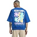 Veirdo® Cotton Polly Fleece Regular Fit Blue Graphic Print Sweatshirt for Men (VSS0423BLPT10_S)