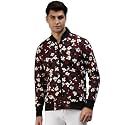 Veirdo Floral Print Zip Up Cotton ShacketJacket