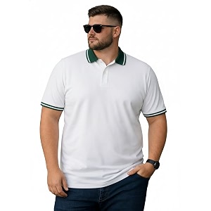 Veirdo Mens Classic Fit Plus Size Polo