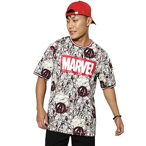 Veirdo Mens Cotton Oversized Fit T-Shirt
