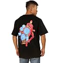 Veirdo Men39s Cotton Printed Oversized Fit T-Shirt