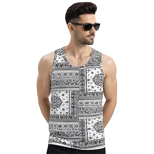 Veirdo Mens Sleeveless Regular Fit Tshirt All