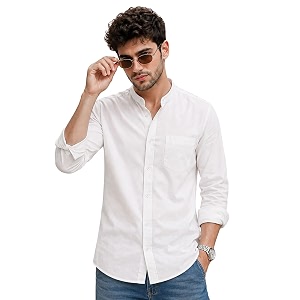 Veirdo Mens Stylish Solid Casual Shirt