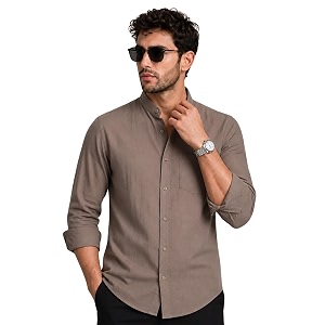 Veirdo Mens Stylish Solid Casual Shirt