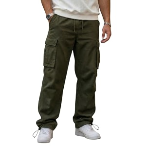 Veirdo Mens Baggy Cargo Oversized Pants with