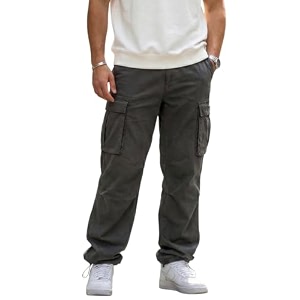 Veirdo Mens Baggy Cargo Oversized Pants with