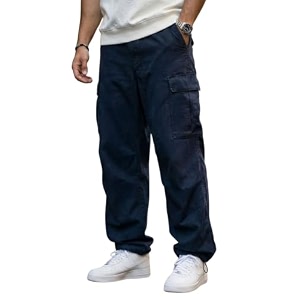 Veirdo Mens Baggy Cargo Oversized Pants with